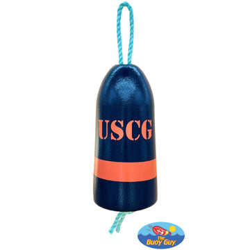 Decorative Hanging Maine Lobster Buoy - Navy Blue Orange United States Coast Guard USCG