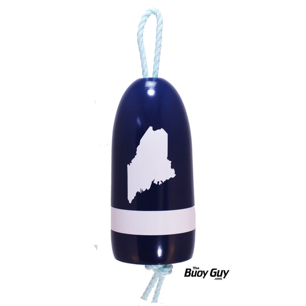 Decorative Hanging Maine Lobster Buoy Navy White State of Maine The