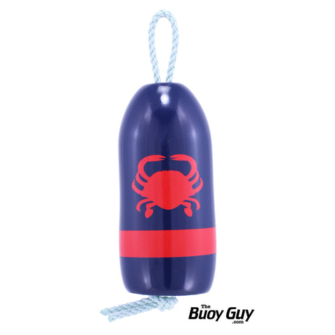 Decorative Hanging Maine Lobster Buoy - Navy Red  Crab
