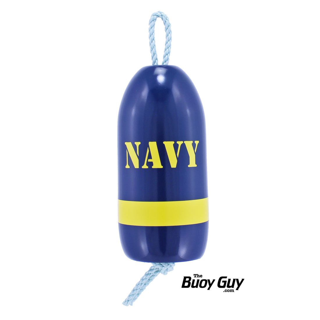 Decorative Hanging Maine Lobster Buoy - Navy Blue Yellow United States Navy USN