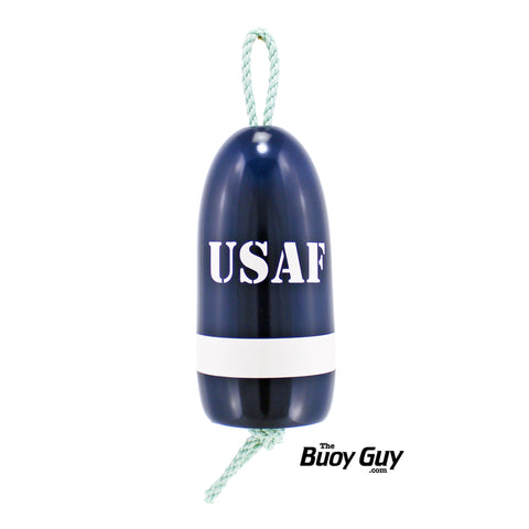 Decorative Hanging Maine Lobster Buoy - Navy Blue White United States Air Force USAF