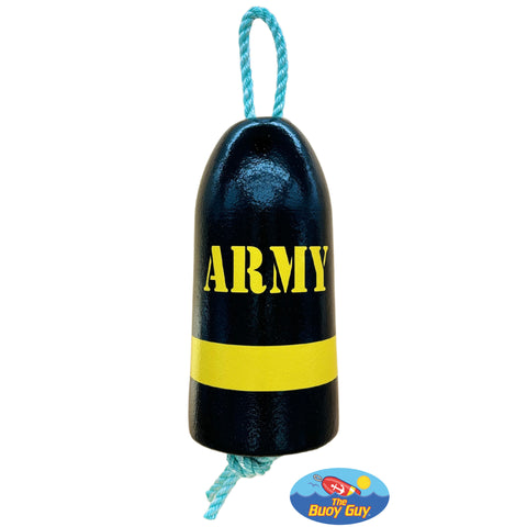 Decorative Hanging Maine Lobster Buoy - Black Yellow United States Army