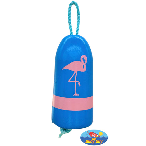 Decorative Hanging Maine Lobster Buoy - Lite Blue Pink Flamingo