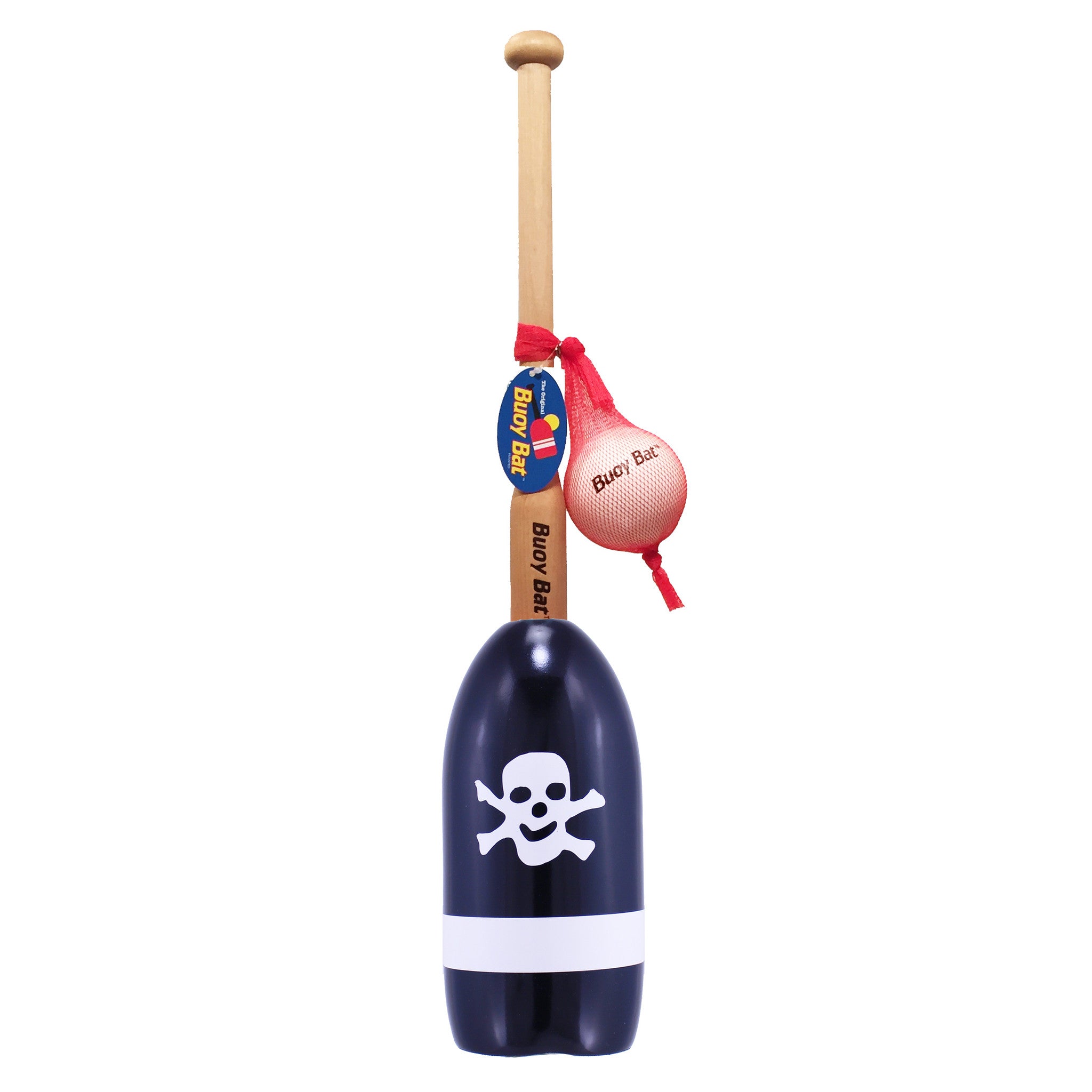 Maine Lobster Buoy Bat & Ball Set - Black White Skull