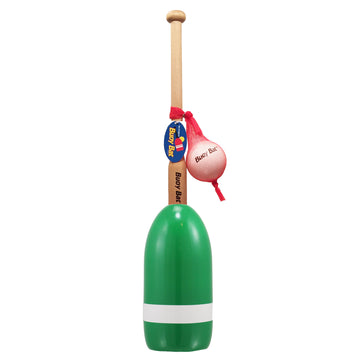 Maine Lobster Buoy Bat & Ball Set - Green White Stripe