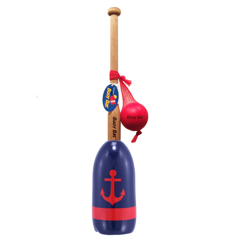 Maine Lobster Buoy Bat & Ball Set - Navy Red Anchor