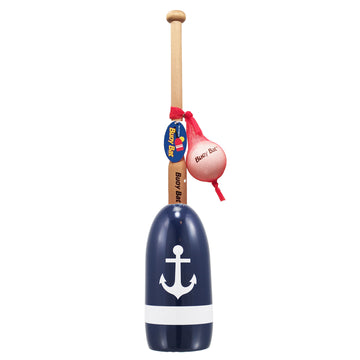 Maine Lobster Buoy Bat & Ball Set - Navy White Anchor