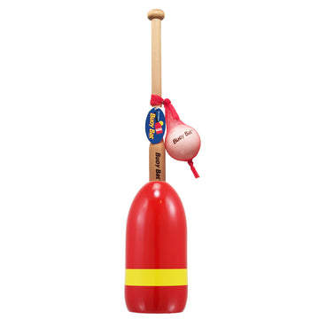 Maine Lobster Buoy Bat & Ball Set - Red Yellow Stripe