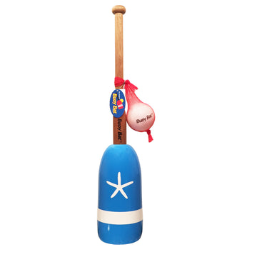 Maine Lobster Buoy Bat & Ball Set - Lite Blue White Starfish