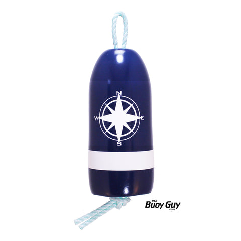 Decorative Hanging Maine Lobster Buoy - Navy White Compass Rose