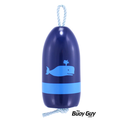 Decorative Hanging Maine Lobster Buoy - Navy Lite Blue Whale