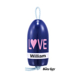 Decorative Hanging Maine Lobster Buoy - Navy Pink White LOVE Valentines