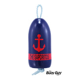 Decorative Hanging Maine Lobster Buoy - Navy Red Anchor