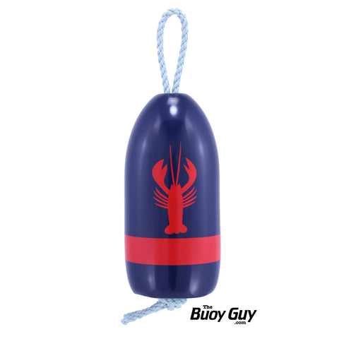 Decorative Hanging Maine Lobster Buoy - Navy Red Lobster