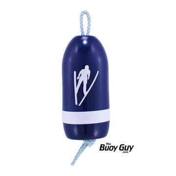 Decorative Hanging Maine Lobster Buoy - Navy White Ski Jumper