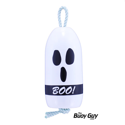 Decorative Hanging Maine Lobster Buoy - White Black Ghost